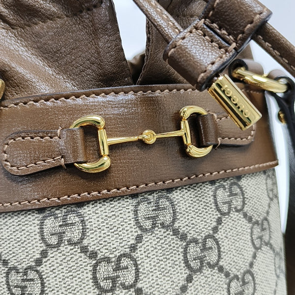 Horsebit 1955 Small Coated Canvas Beige