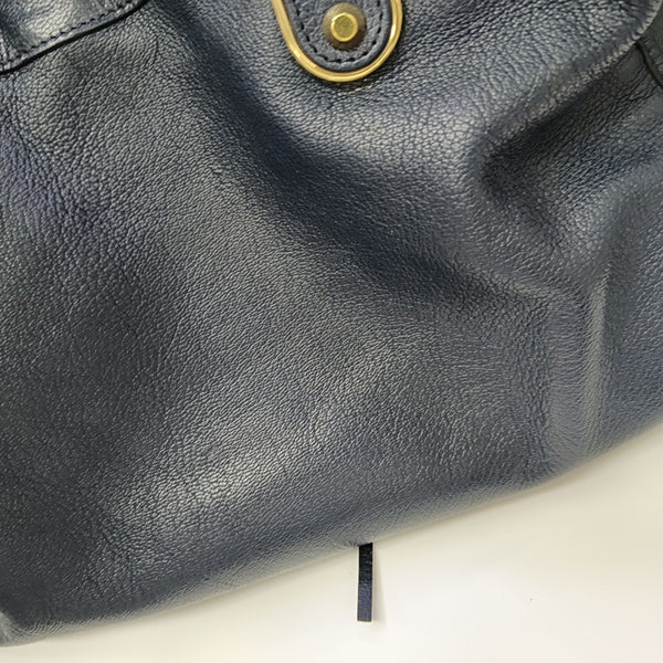 Classic Metallic Edge City Medium Lambskin Blue