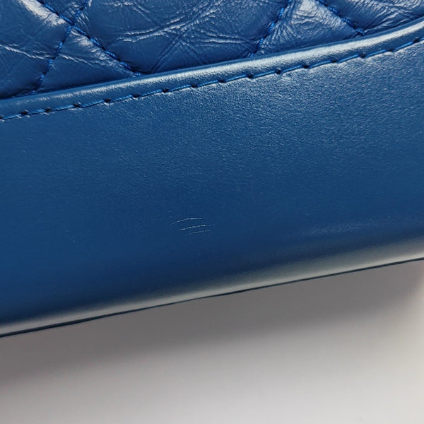 Authenticated pre-owned GABRIELLE Small Quilted Calfskin Blue - Shoulder Bag at Looply