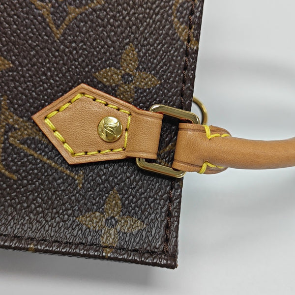 SAC PLAT Mini Monogram Coated Canvas Brown