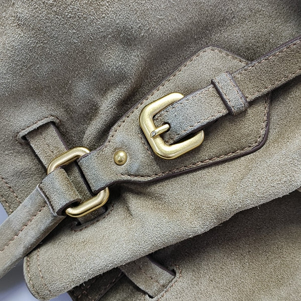 Suede Tote Bag Gray