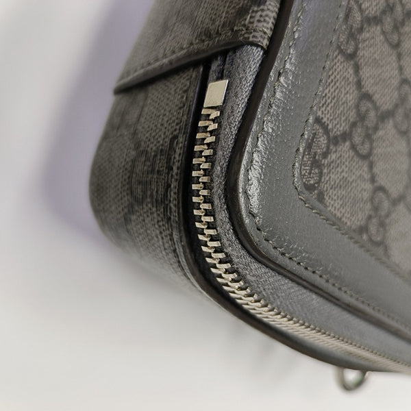 Ophidia Mini Monogram Coated Canvas Gray