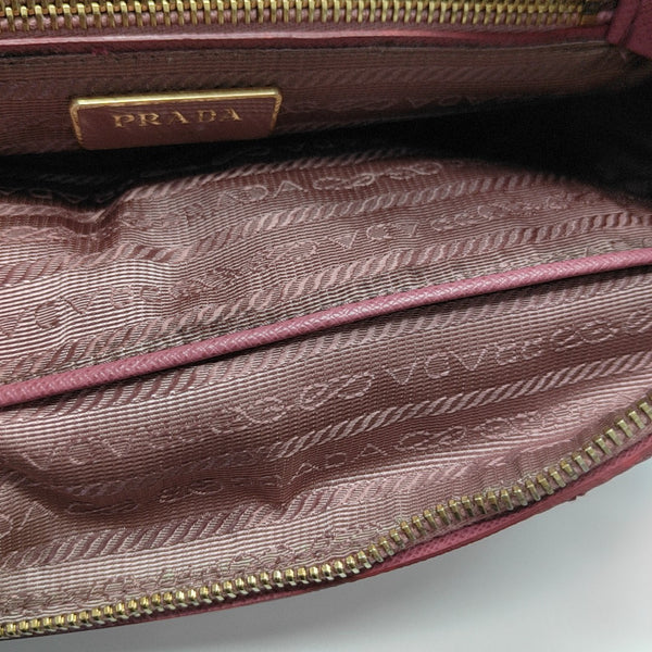 Quilted Nylon Shoulder Bag Pink