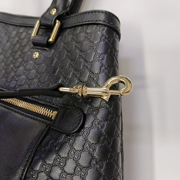 Monogram Calfskin Tote Bag Black