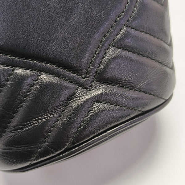 GG Marmont Mini Quilted Calfskin Black