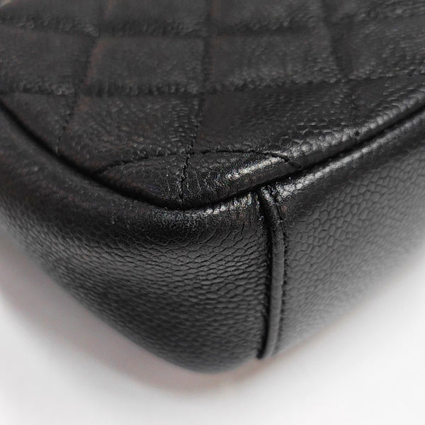 Authenticated pre-owned CLASSIC FLAP Small Quilted Grained Calfskin Black - Shoulder Bag at Looply