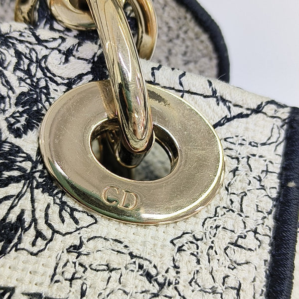 Lady Dior Mini Lona Multicolor