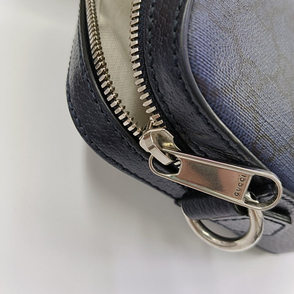 Ophidia Small Monogram Coated Canvas Blue