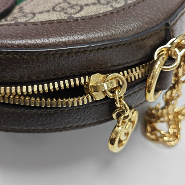 Authenticated pre-owned Ophidia Mini Monogram Coated Canvas Beige - Shoulder Bag at Looply