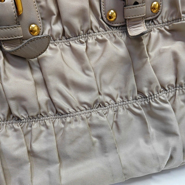 Gaufre Quilted Nylon Beige