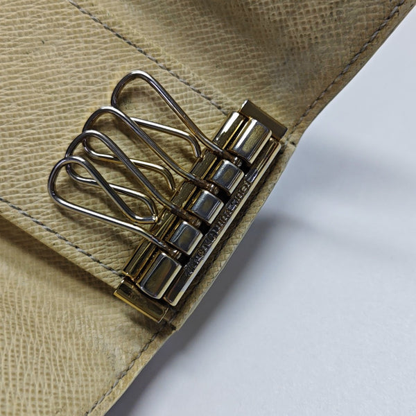 Damier Azur Coated Canvas Key Pouch White