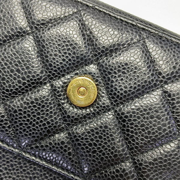 WOC Quilted Grained Calfskin Black