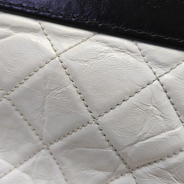 GABRIELLE Small Quilted Calfskin White