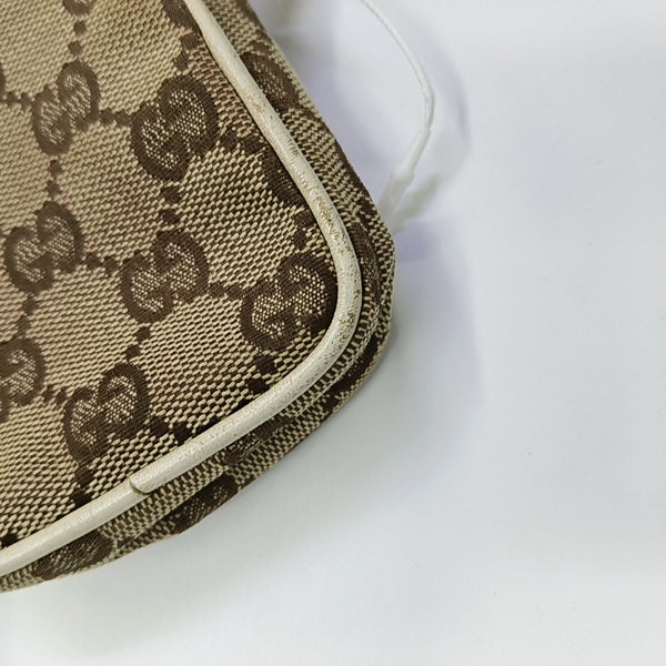 Monogram Canvas Clutch Beige