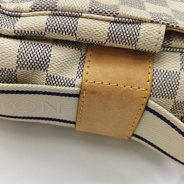 NAVIGLIO Damier Azur Coated Canvas White