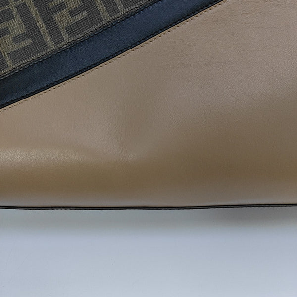 Coated Canvas Tote Bag Brown