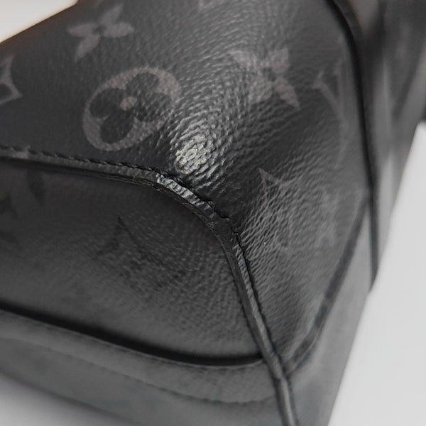KEEPALL Monogram Coated Canvas Black