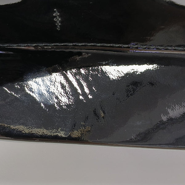 Shopping Bag Super Mini Patent Leather Black