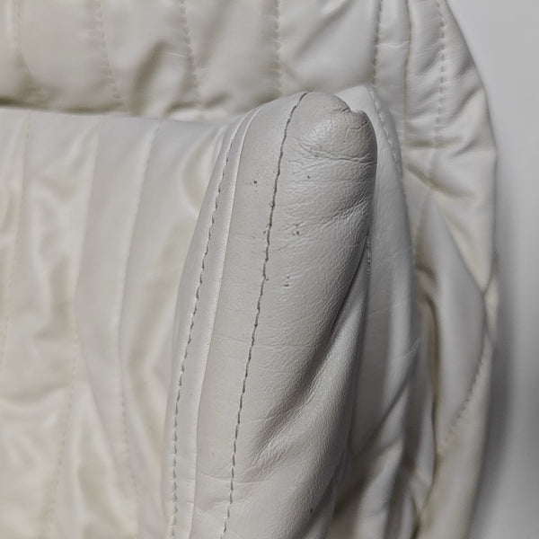 BB Quilted Calfskin White