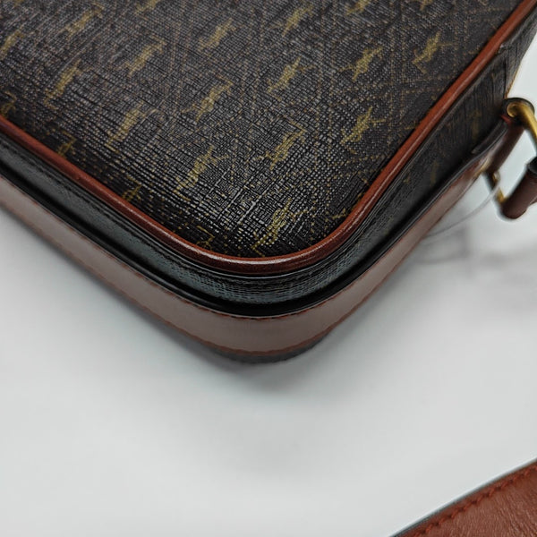 Coated Canvas Shoulder Bag Brown