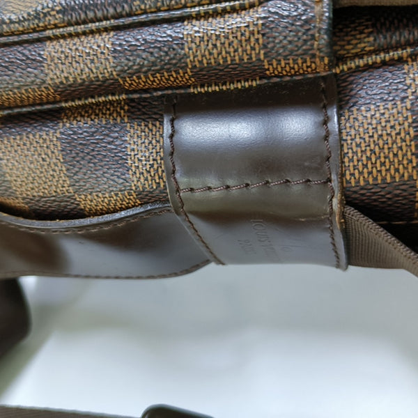 NAVIGLIO Damier Ebene Coated Canvas Brown