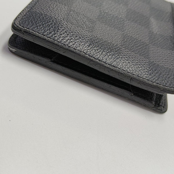 AMERIGO Damier Graphite Coated Canvas Gray