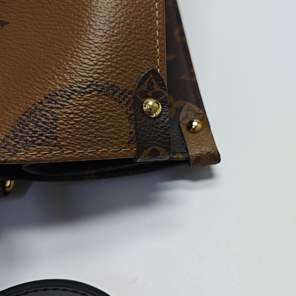ONTHEGO MM Monogram Coated Canvas Brown