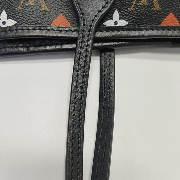 NEVERFULL MM Monogram Coated Canvas Black