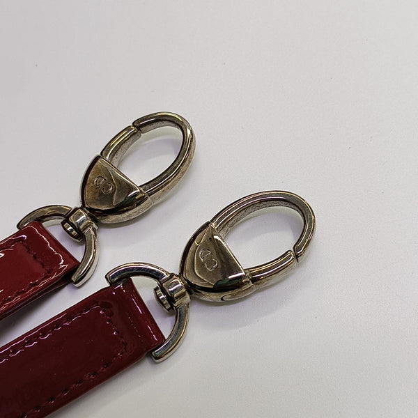 Lady Dior Medium Cannage Patent Leather Red