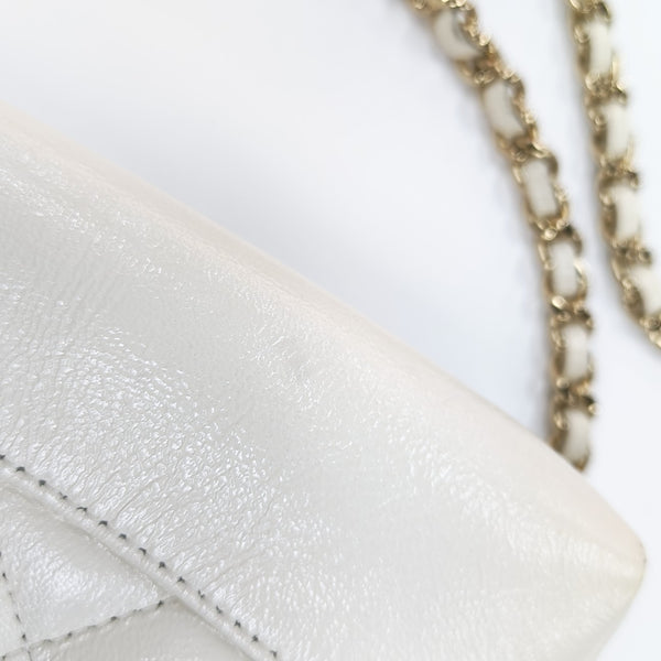 CHANEL 31 Mini Quilted Lambskin White