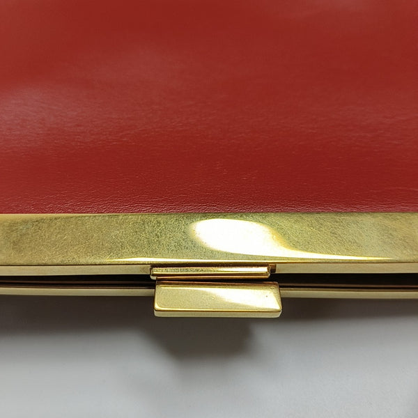 Clasp Mini Piel de Becerro Rojo