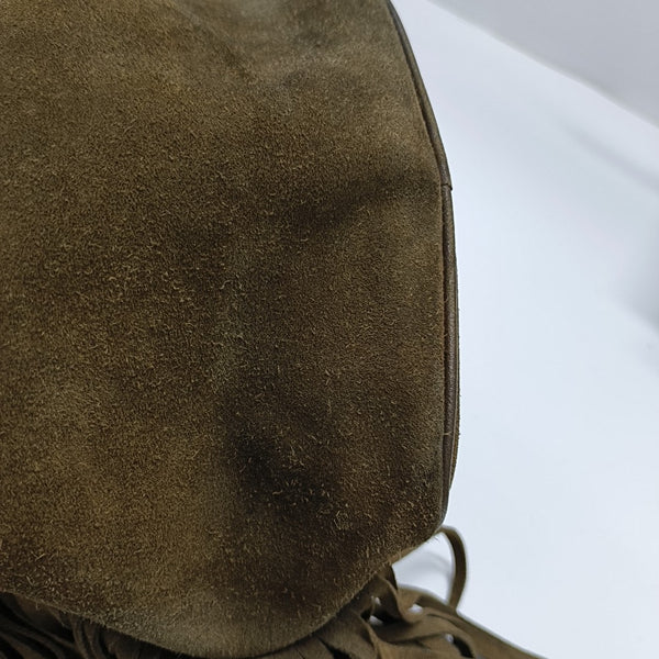 Suede Bucket Bag Brown