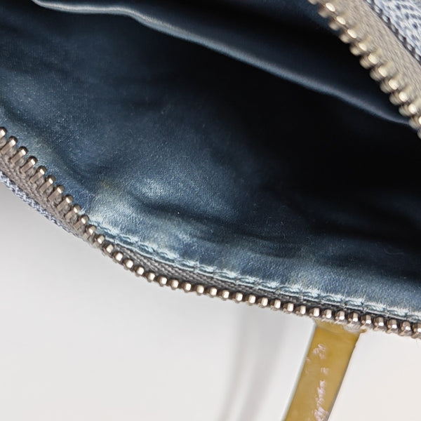 Fabric Top Handle Bag Blue
