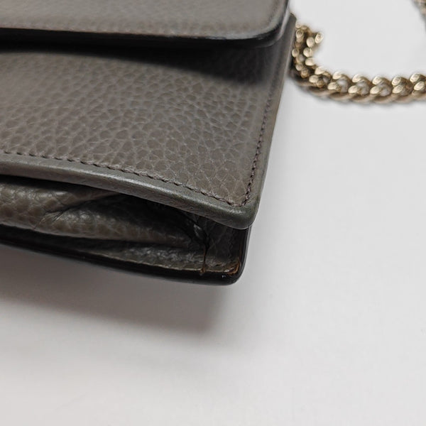 Interlocking G Small Calfskin Gray