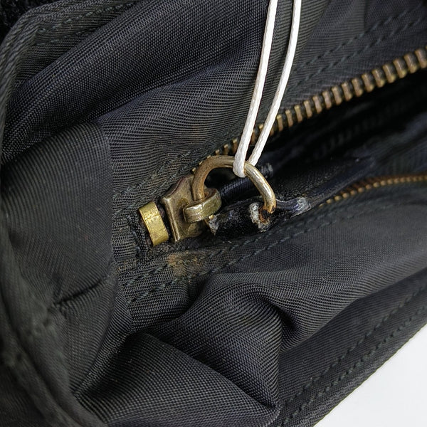 Chain Tote Quilted Nylon Black