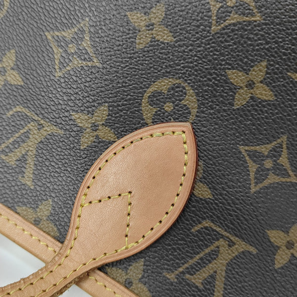 NEVERFULL MM Monogram Coated Canvas Brown