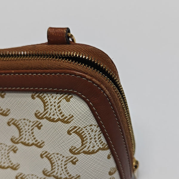 Coated Canvas Shoulder Bag White