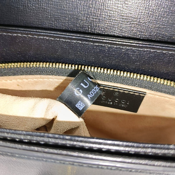 Authenticated pre-owned Horsebit 1955 Medium Calfskin Black - Shoulder Bag at Looply