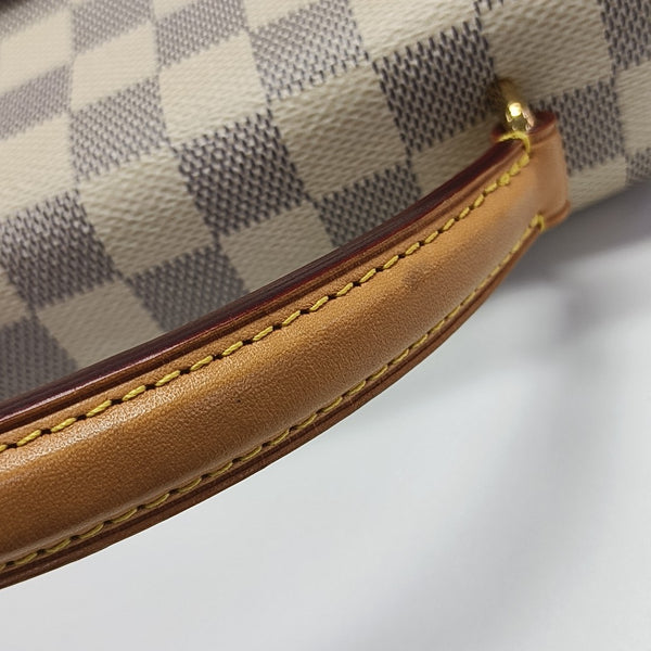 CROISETTE Damier Azur Coated Canvas White