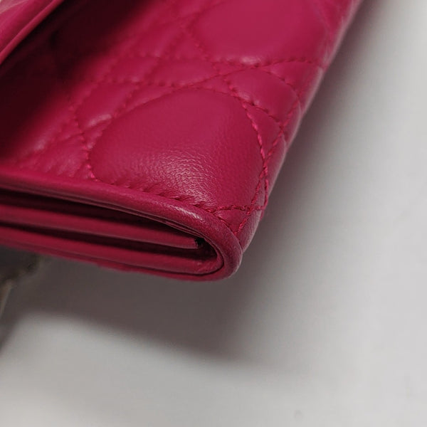 Cannage Lambskin Top Handle Bag Red