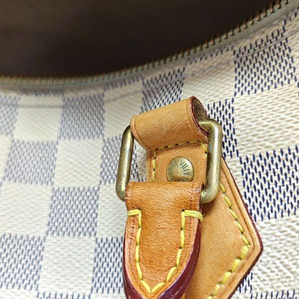 SPEEDY 30 Damier Azur Coated Canvas White