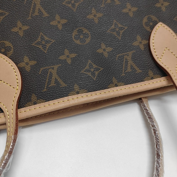 NEVERFULL MM Monogram Coated Canvas Brown
