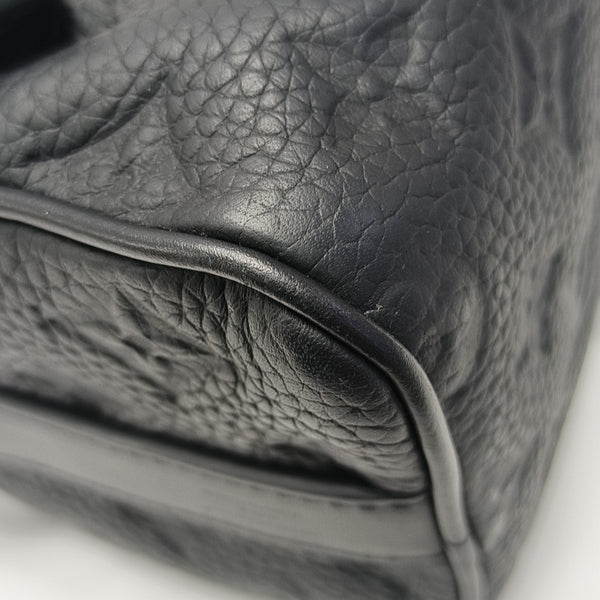 KEEPALL 25 Monogram Calfskin Black