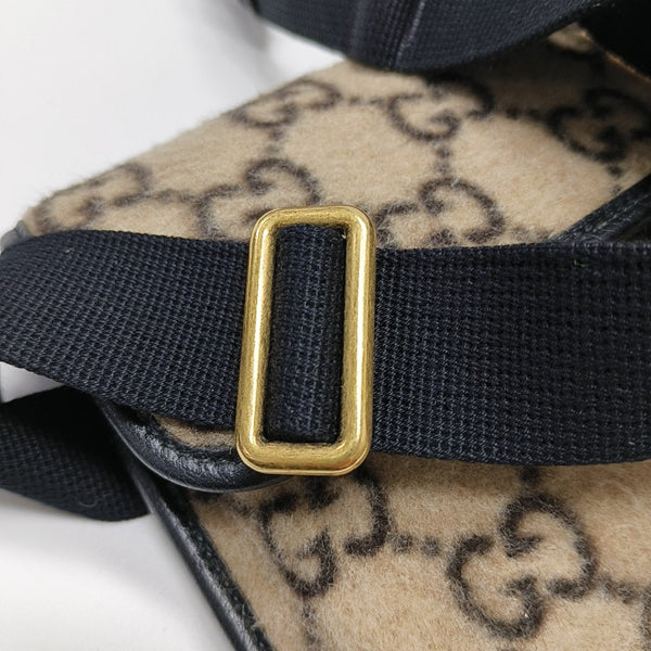 Monogram Wool Belt Bag Beige
