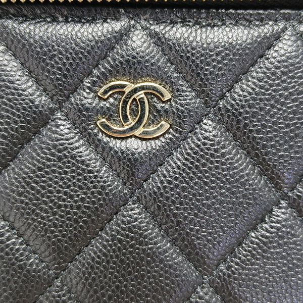 VANITY CASE Small Quilted Grained Calfskin Black