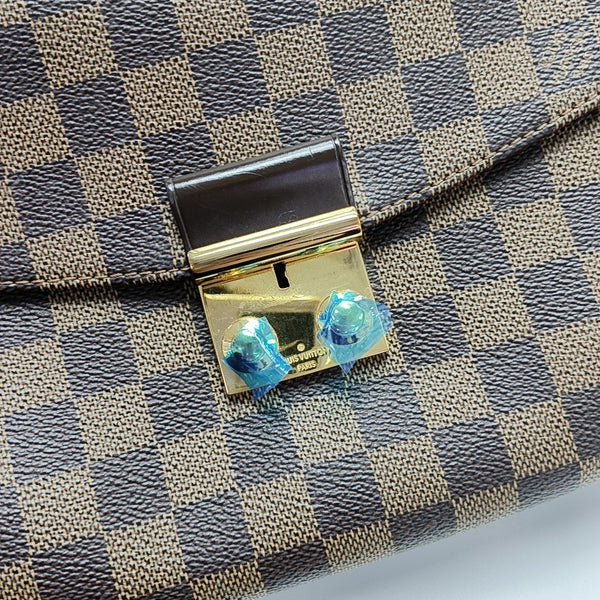 CROISETTE Damier Ebene Coated Canvas Brown