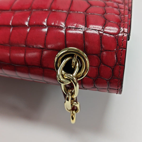 Calfskin Top Handle Bag Red