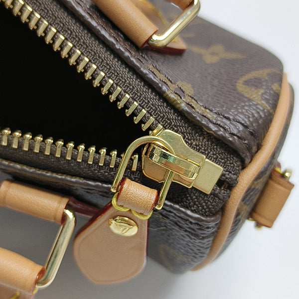 Authenticated pre-owned SPEEDY Nano Monogram Coated Canvas Brown - Shoulder Bag at Looply