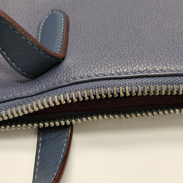 Calfskin Top Handle Bag Blue