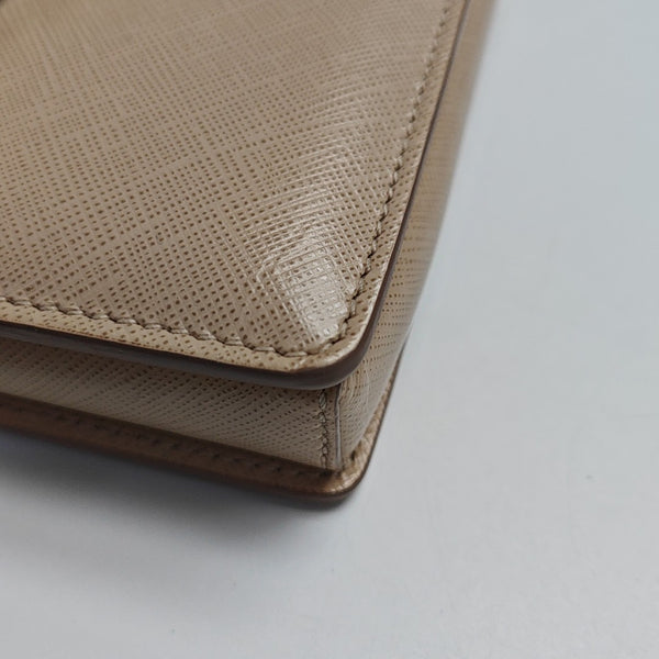 Calfskin Shoulder Bag Beige